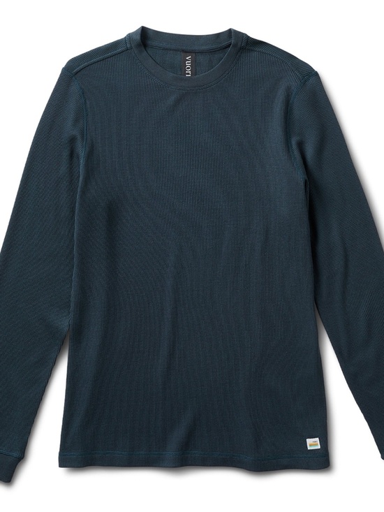 Vuori Other - Vuori Men’s Long Sleeve Thermal Waffle Crewneck in Dark Navy Size L